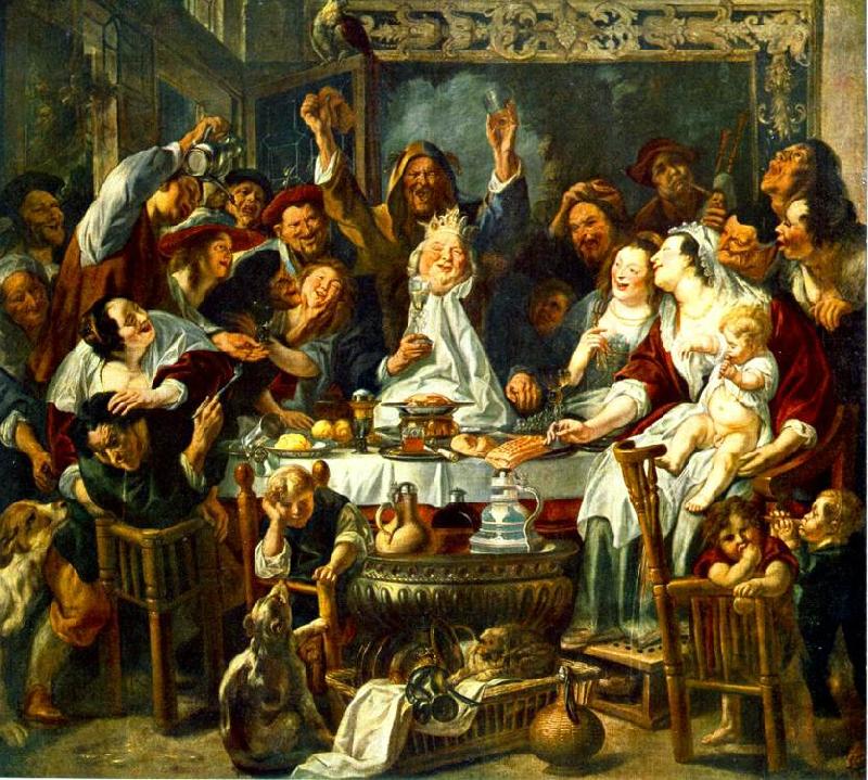 JORDAENS, Jacob The King Drinks sf oil painting image